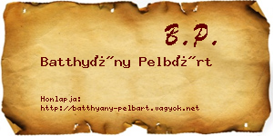 Batthyány Pelbárt névjegykártya